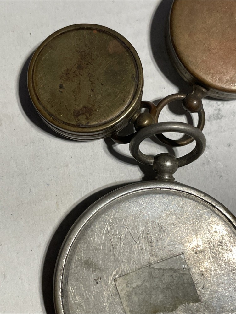 3 Mixed Vintage Compass Brass Made In Germany