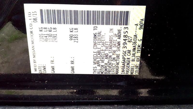 MAXIMA    2016 Fuse Box Cabin 1038359421
