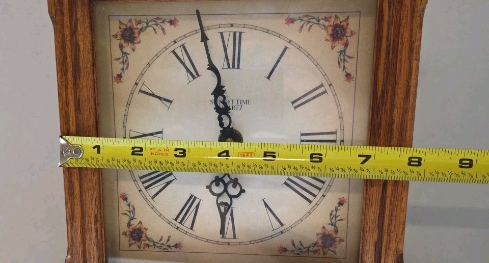 Wooden Frame Sunset Time Quartz Clock