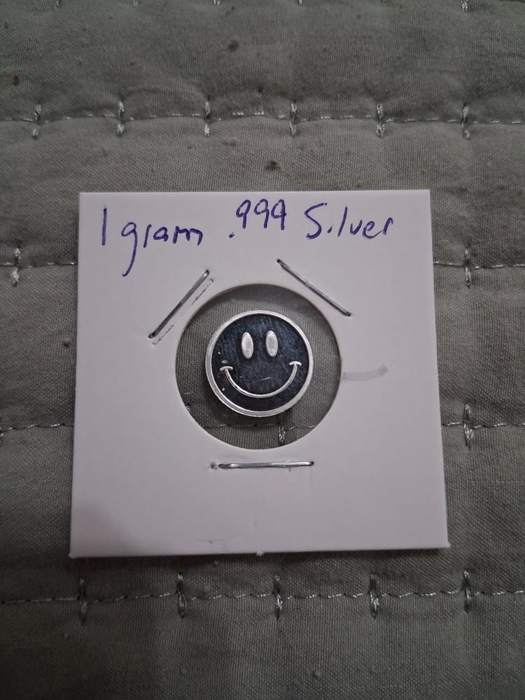 Smiley Face 1 Gram .999 Fine Silver