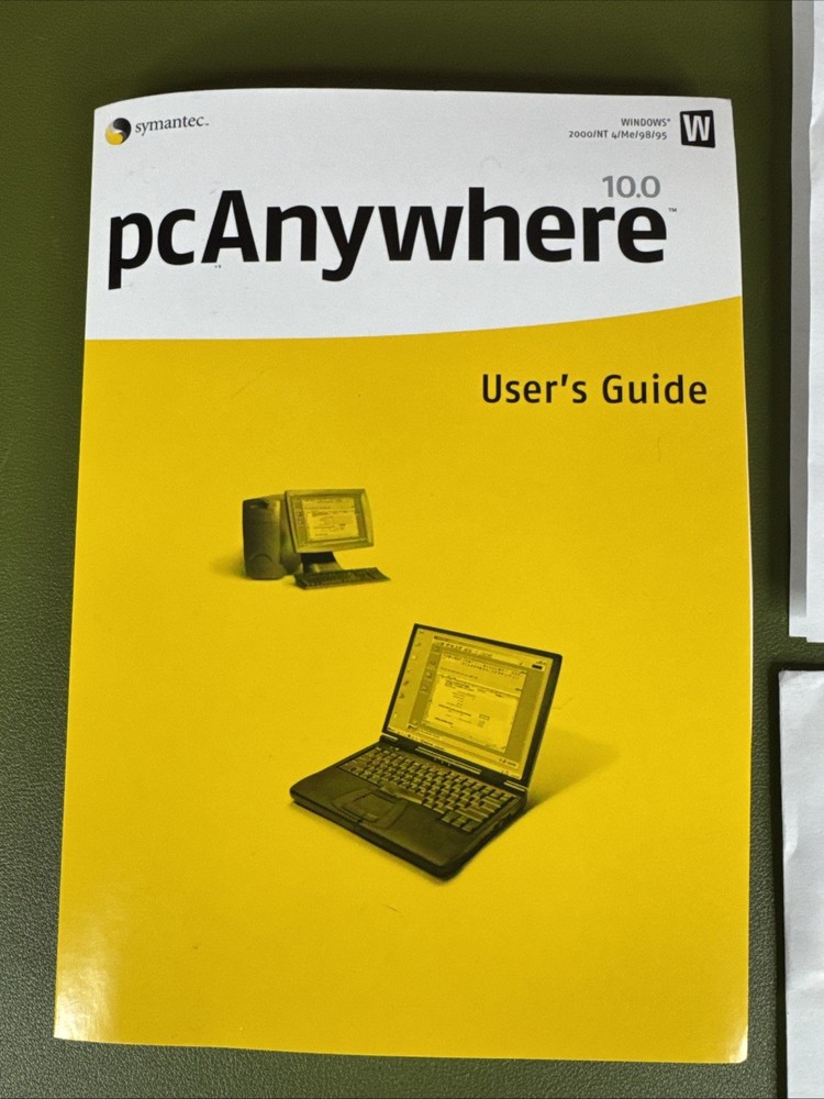 Symantec PC Anywhere Version 10.0 Vintage Software + Manual, Windows