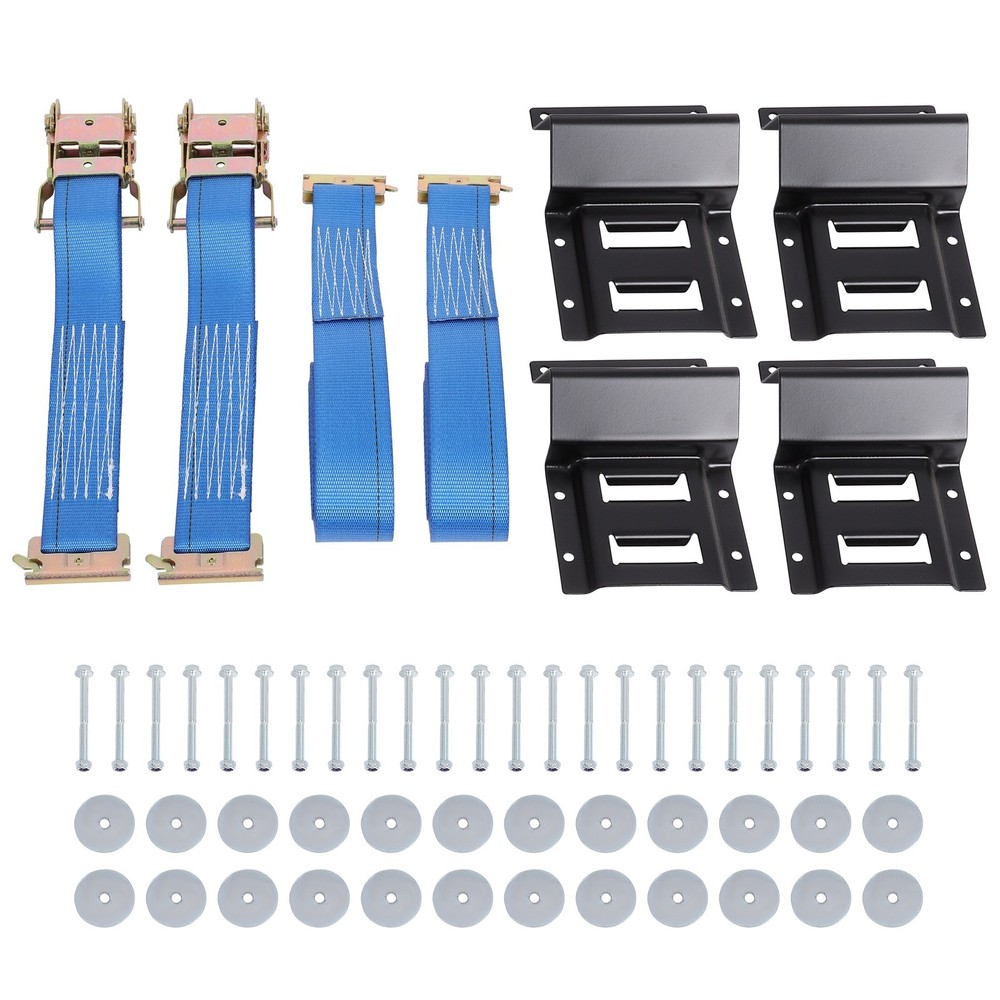 Wheel Chock & Tie-Down Strap Kit 1500 Lb New
