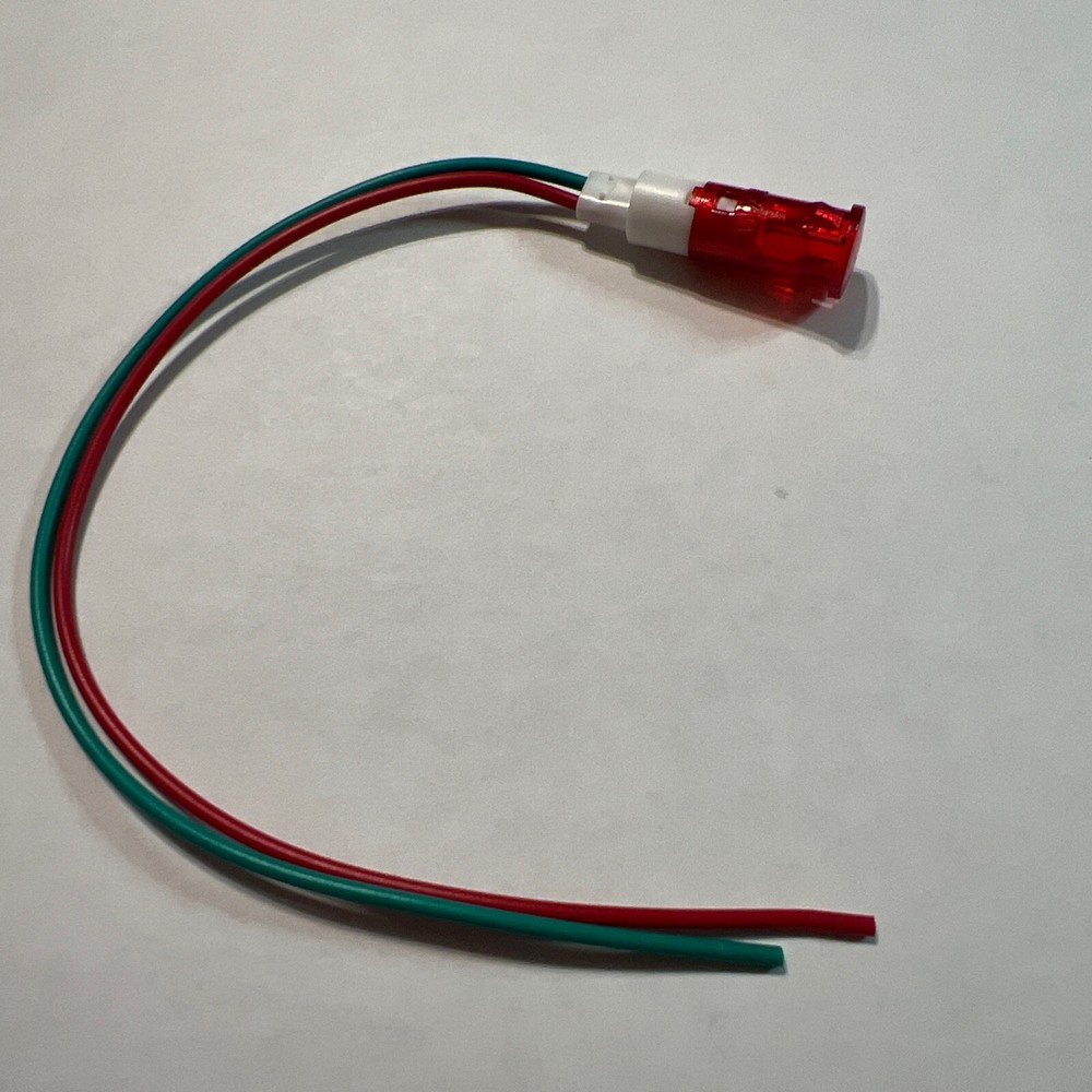 New Red Indicator Light  24V .3W 0.37" Mount