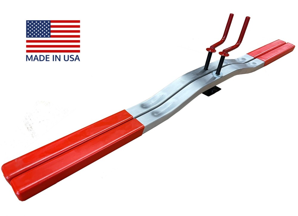 Snowmobile Trailer ski Tie Down Hold Down Bars  w/ Hardware 1 Pair- Red