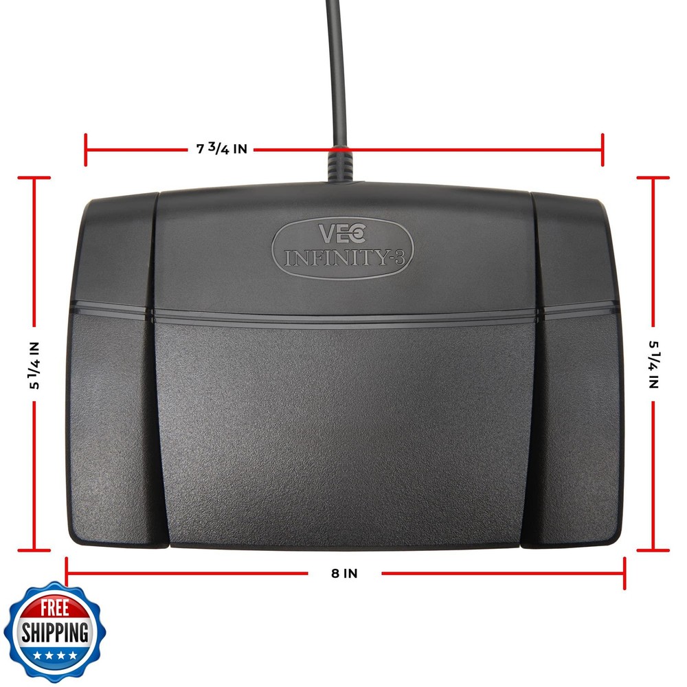 Executive Communication Systems Infinity 3 USB Foot Pedal Control with Comput