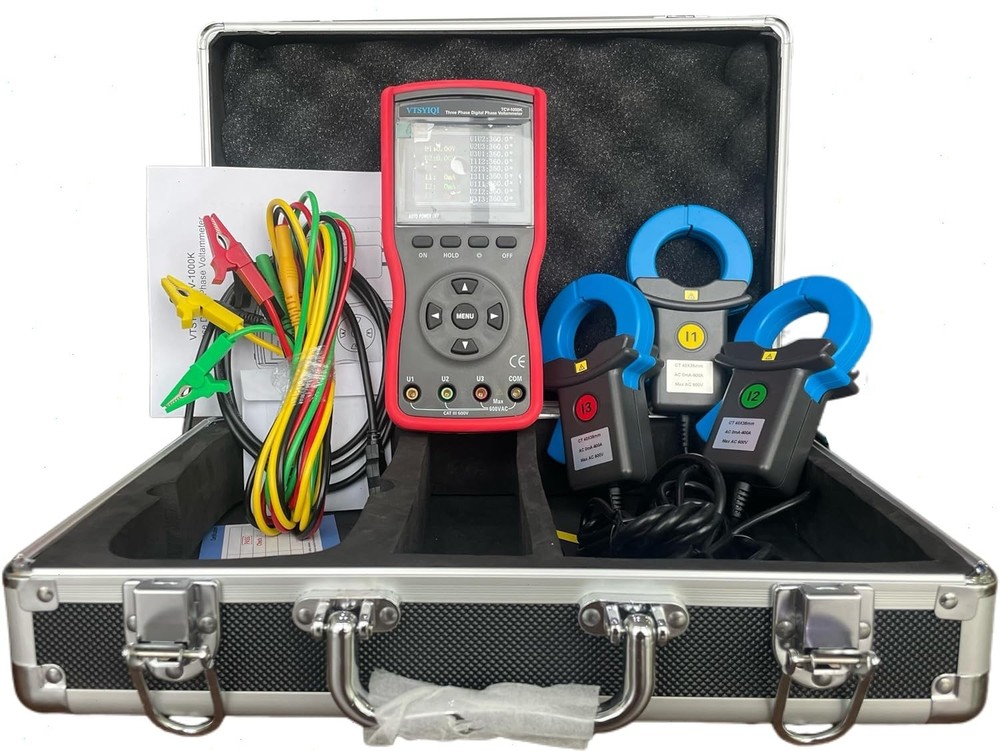 Large Caliber Three Phase Digital Voltmeter AC Current Voltage Tester Meter 600A