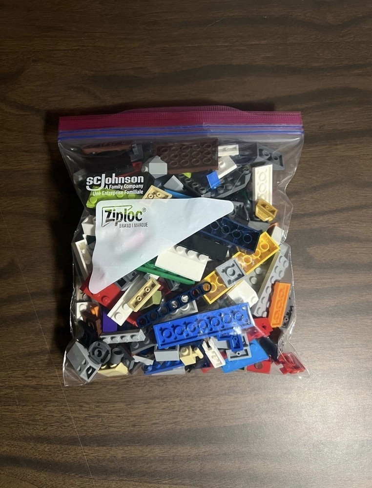 200 Pcs LEGO Bulk Lot Assorted Bag Pieces Bricks Pins Studs Wheels Basic Technic