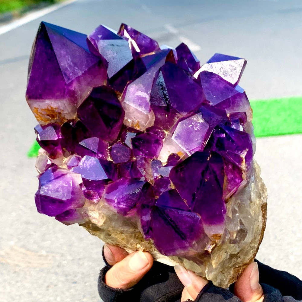 4.6LB Natural Amethyst geode quartz clustercrystal specimen Healing