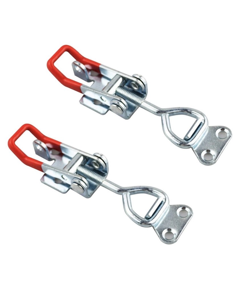 2 PCS Heavy Duty 4002 Toggle Latch Clamp, Adjustable Medium Red