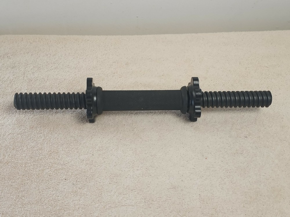 14" Barbell Regular Threaded Dumbbell Handles, Black 1 Pc
