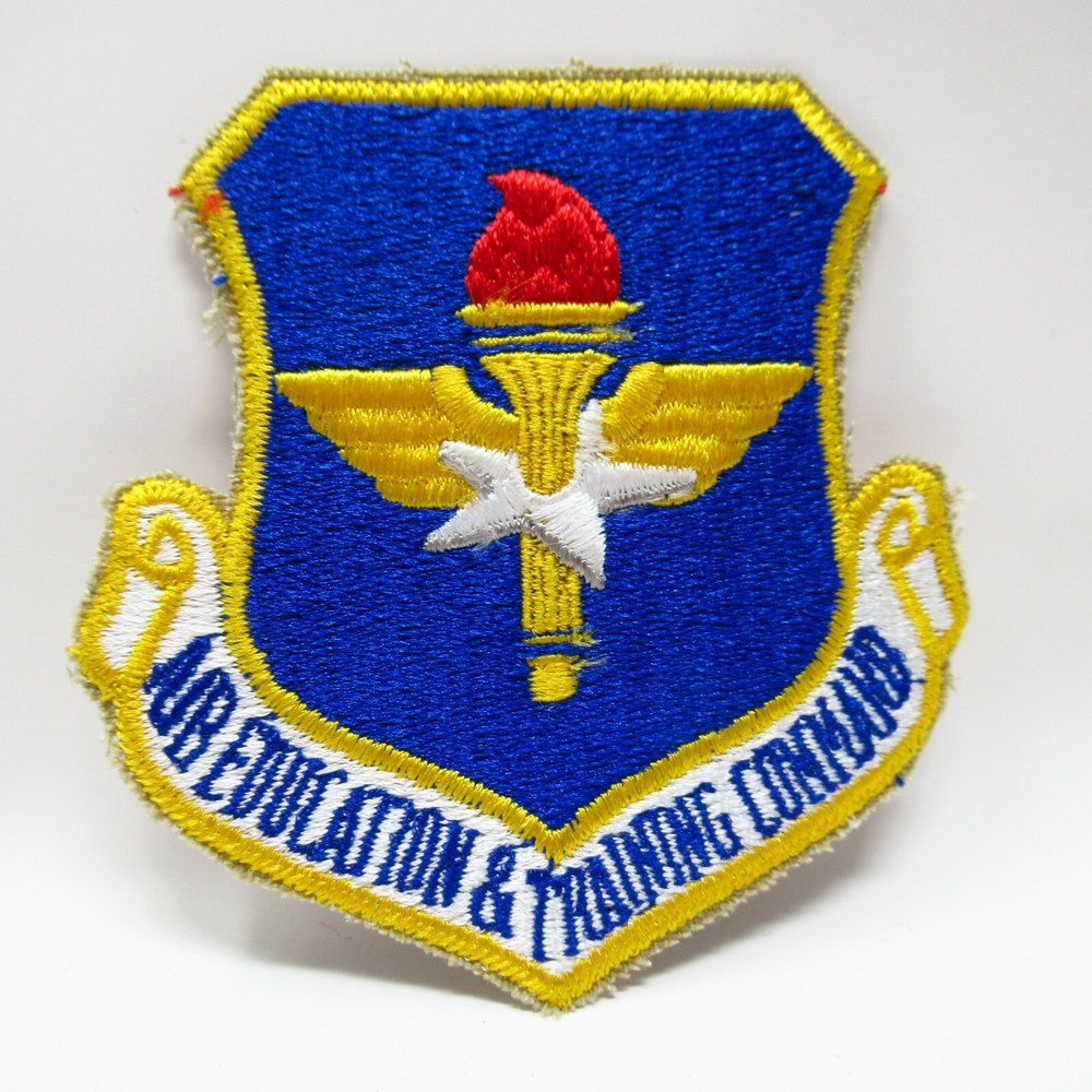 US Air Force Patch Air Education & Training Command Vintage Sew On Emblem