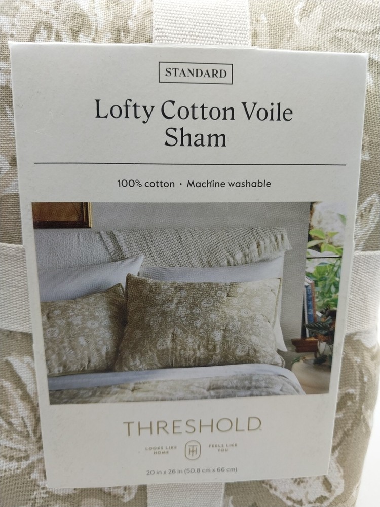 Threshold Standard Lofty Cotton Voile Floral  Standard Sham
