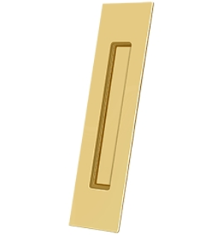 Flush Pull Heavy Duty , Rectangular, 10 Inch in 12 Finishes by Deltana