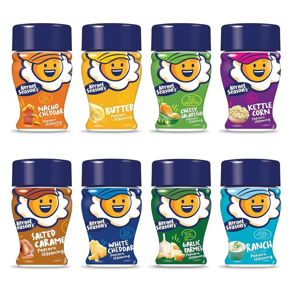 Popcorn Seasoning Mini Jars Variety Pack 8pcs