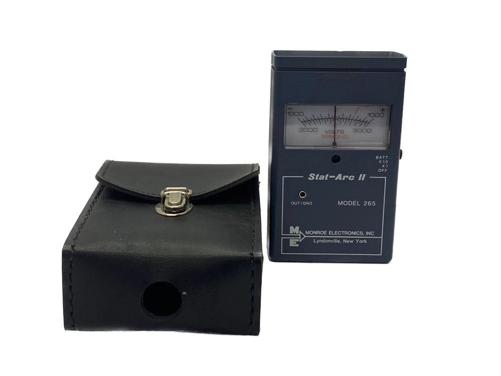 NOS Monroe Electronics Stat Arc II Electrostatic Fieldmeter Model 265 w/ Case