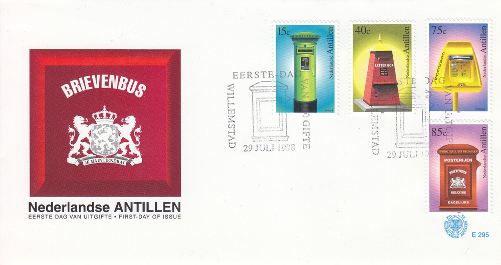 Netherlands - Dutch Antilles FDC Issue 1998 (295) Mail Boxes