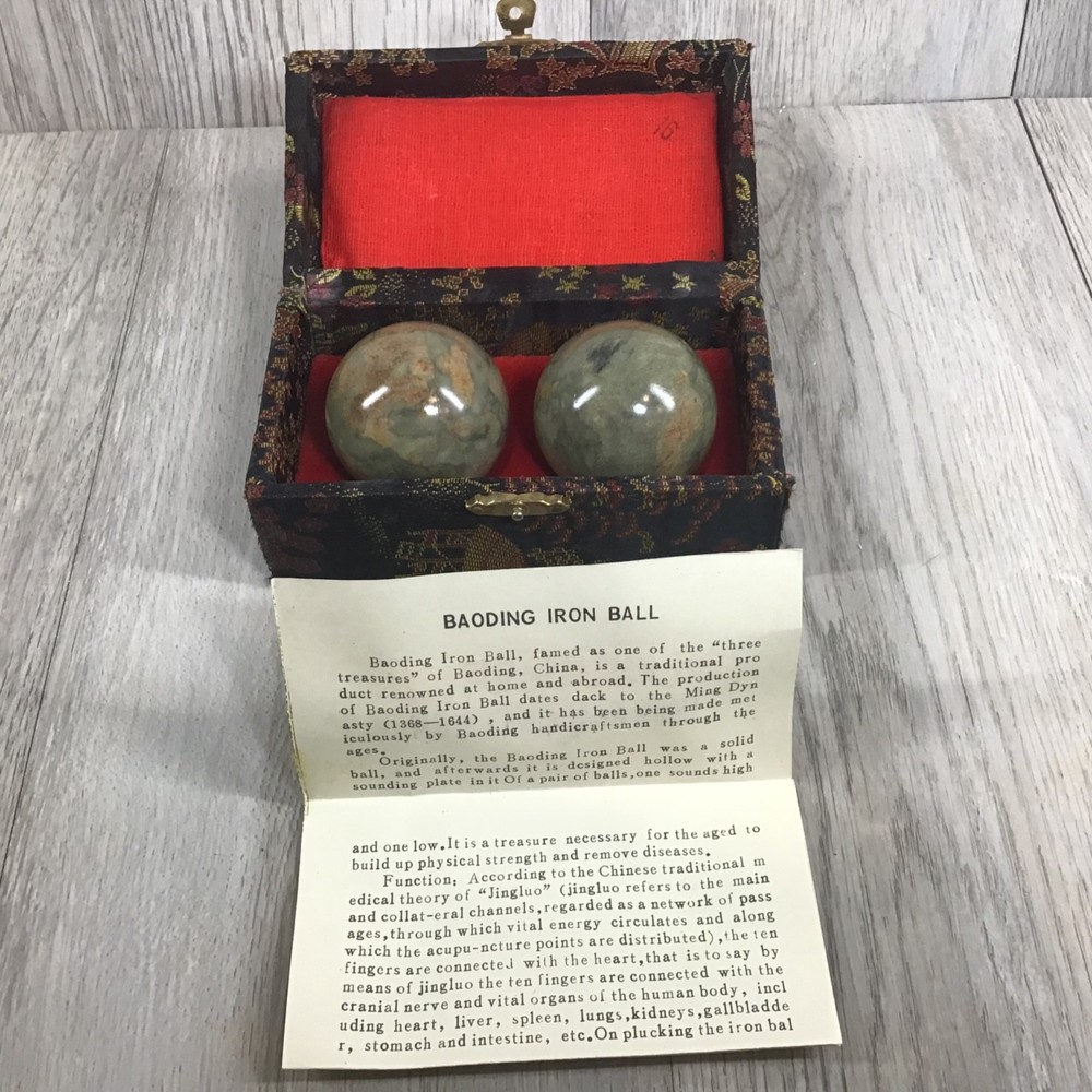 Vintage Baoding Iron Ball Set Made in China