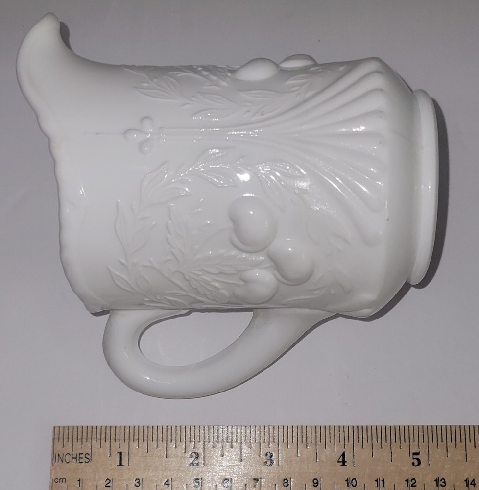 Milkglass Cherry Small Pitcher