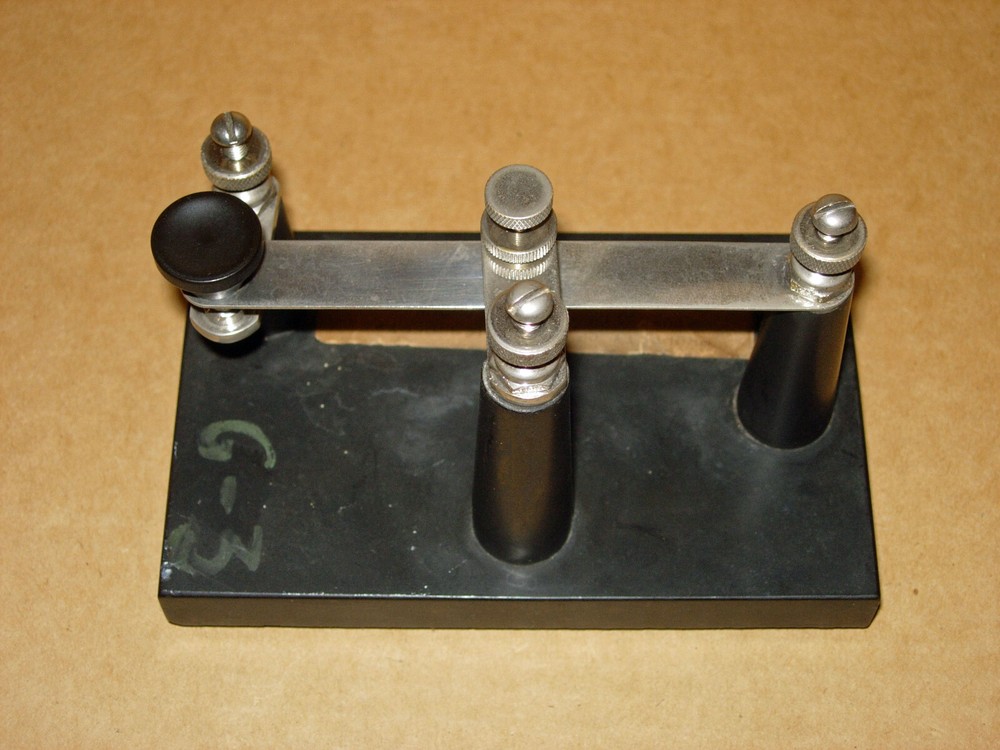 ANTIQUE CENCO LABORATORY STRAP KEY or TAPPER, NICE CONDITION, COMPLETE & WORKING