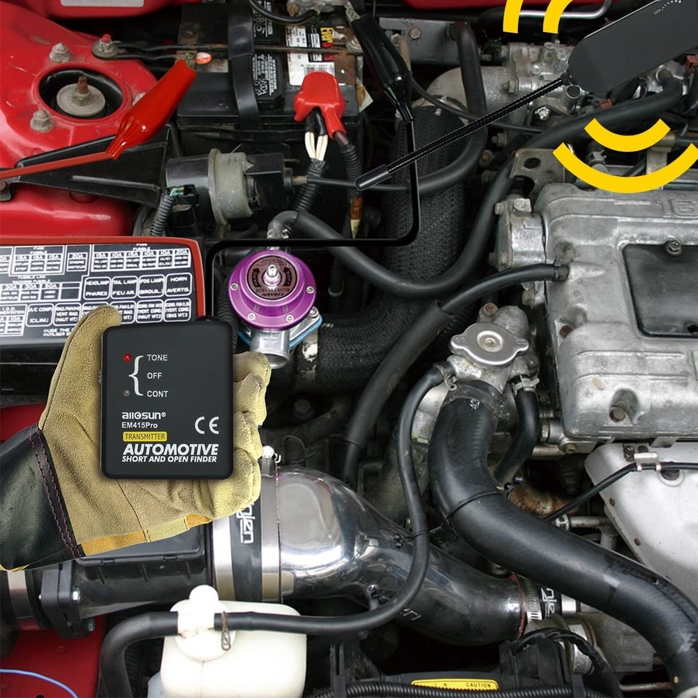 Compact Auto Circuit Tester with Flexible Probe for Broken Wire Detection