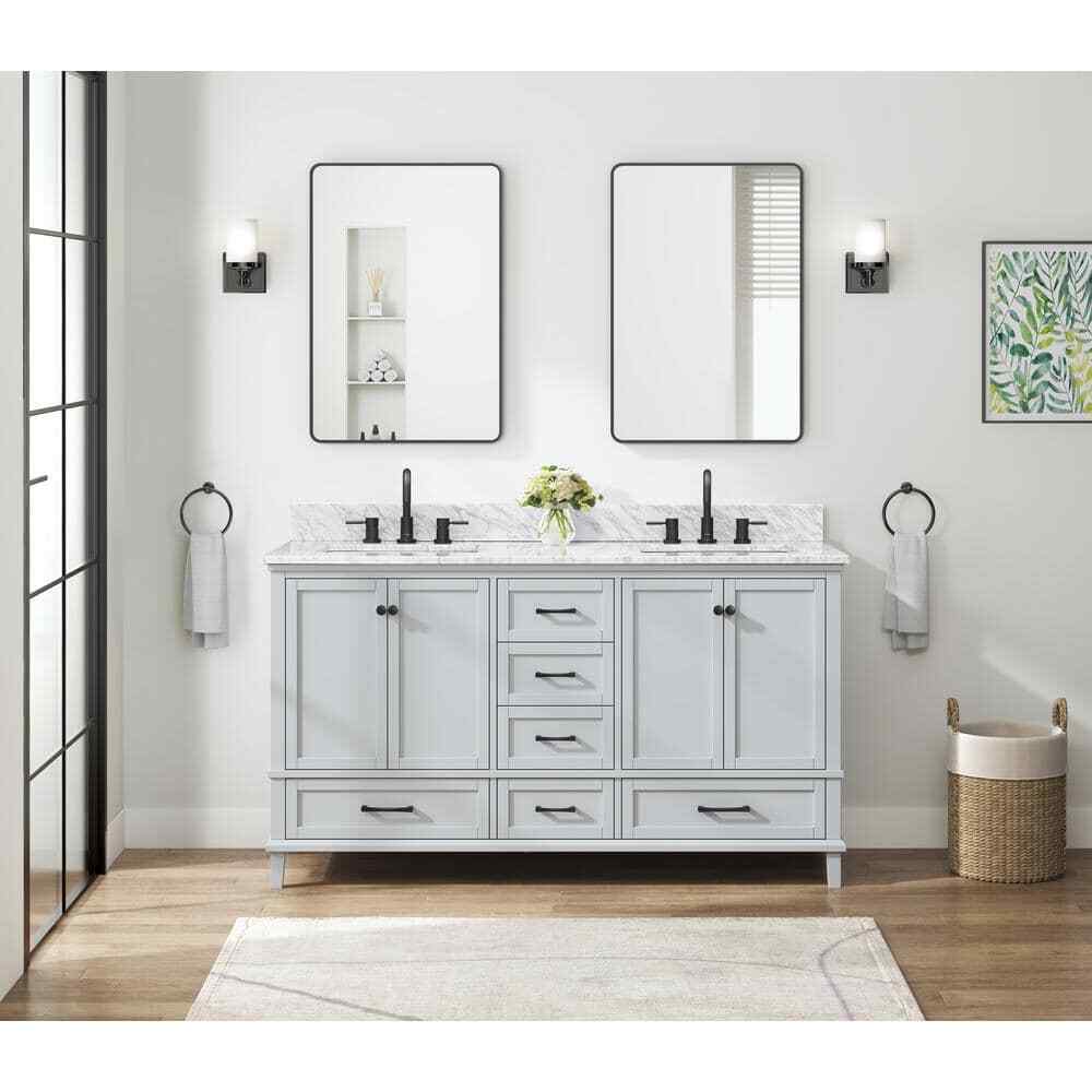 Home Decorators Collection Ryan 24 in. W x 33 in. H Rectangular, in Matte Black