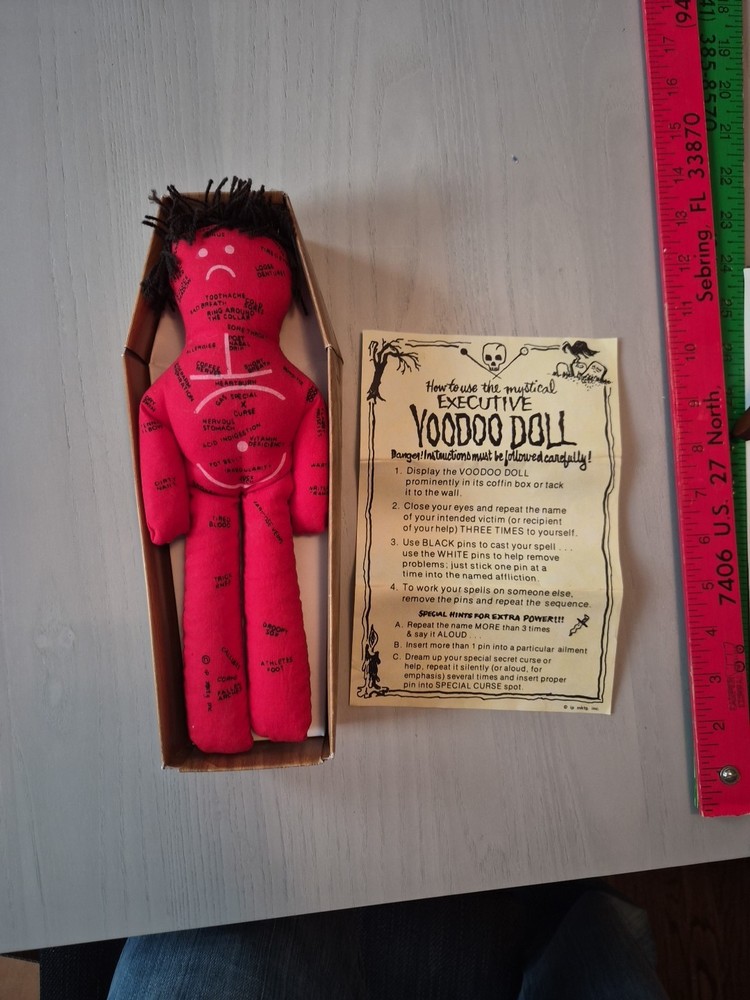 Vintage Voodoo Doll Coffin Box Instructions