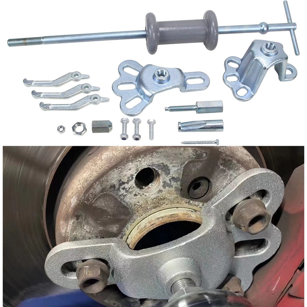 9 Way Slide Hammer Puller Set -5 lb Slide Hammer Axle and Hub Puller and Dent...