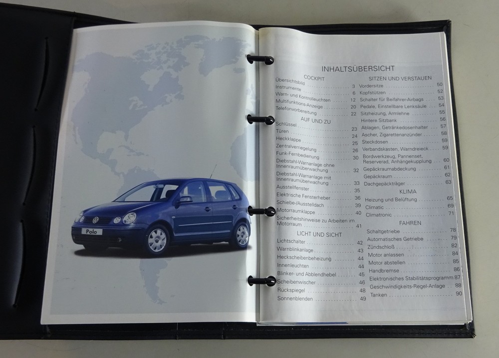 Board folder + operating instructions/manual VW Polo IV Type 9N status 2002