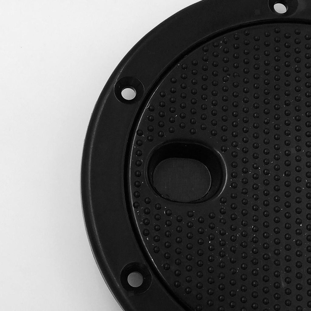 Boat Deck Plate with Boat Accessory 6 \\\"Black Plastic