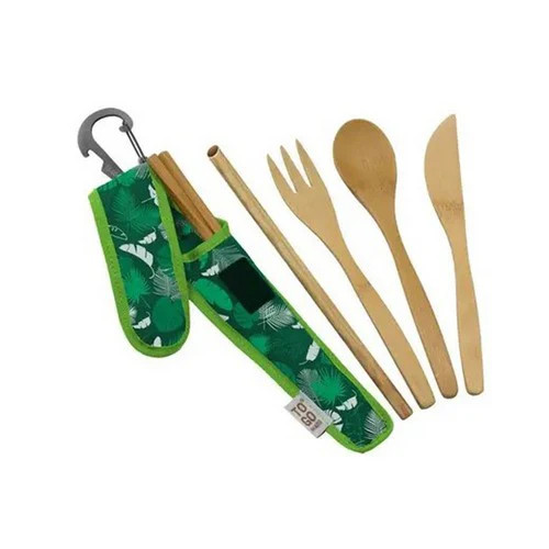 Premium Utensil Green Tropics Print 1 Count