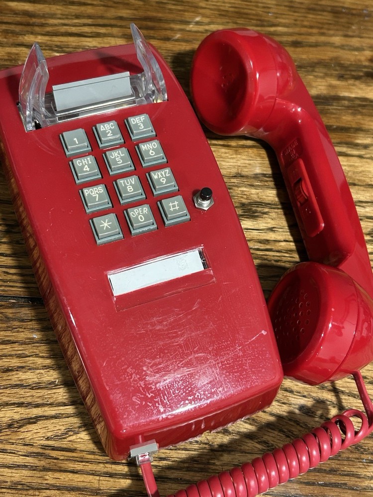 Cortelco Red Wall Phone
