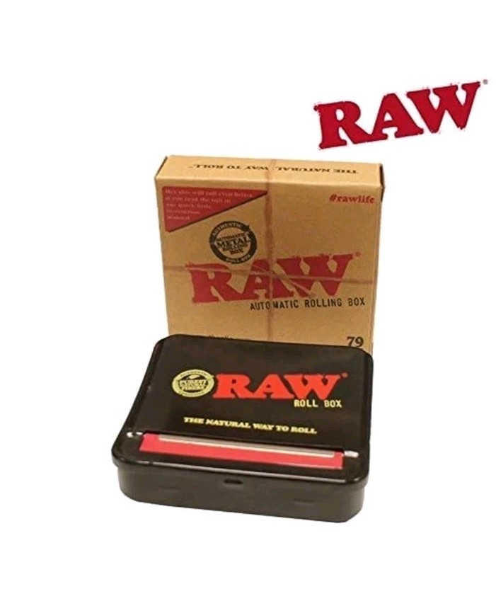 RAW 79Mm Adjustable Automatic Cigarette Rolling Box (RED)