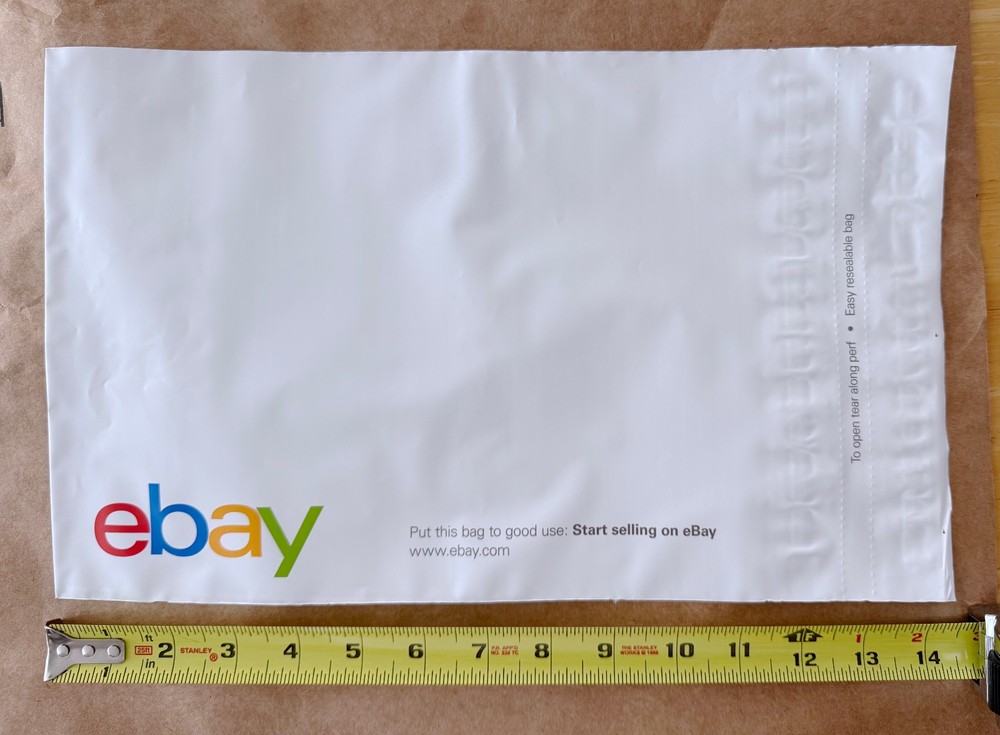 eBay branded 9" x 11.5", qty 10, Polyjacket/Polymailer plastic mailer bag