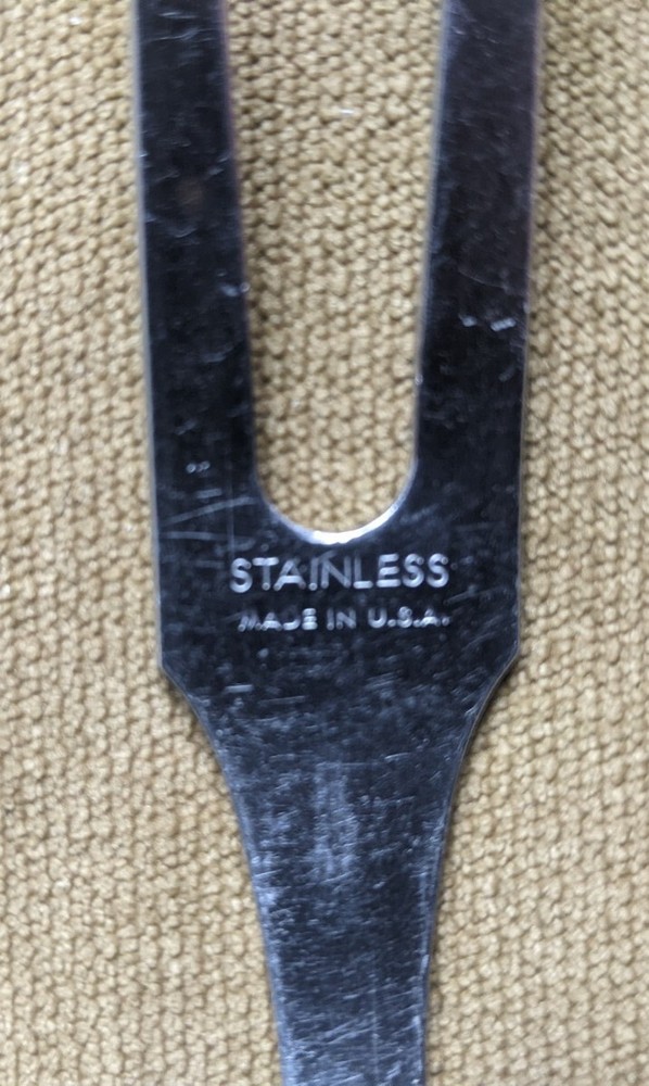 Kitchen Utensil Serving Fork Bakelite Curved Handle Unbranded USA jan23