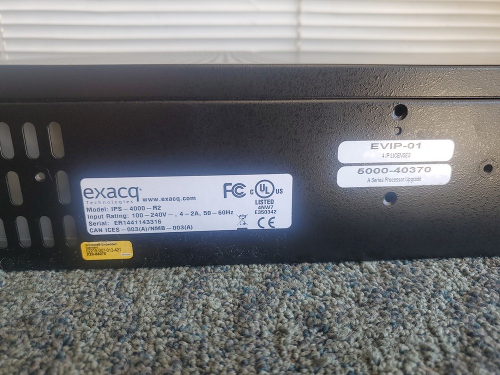 Exacq Technologies ExacqVision IPS-4000-R2 Ip Camera Nvr Server 128gb