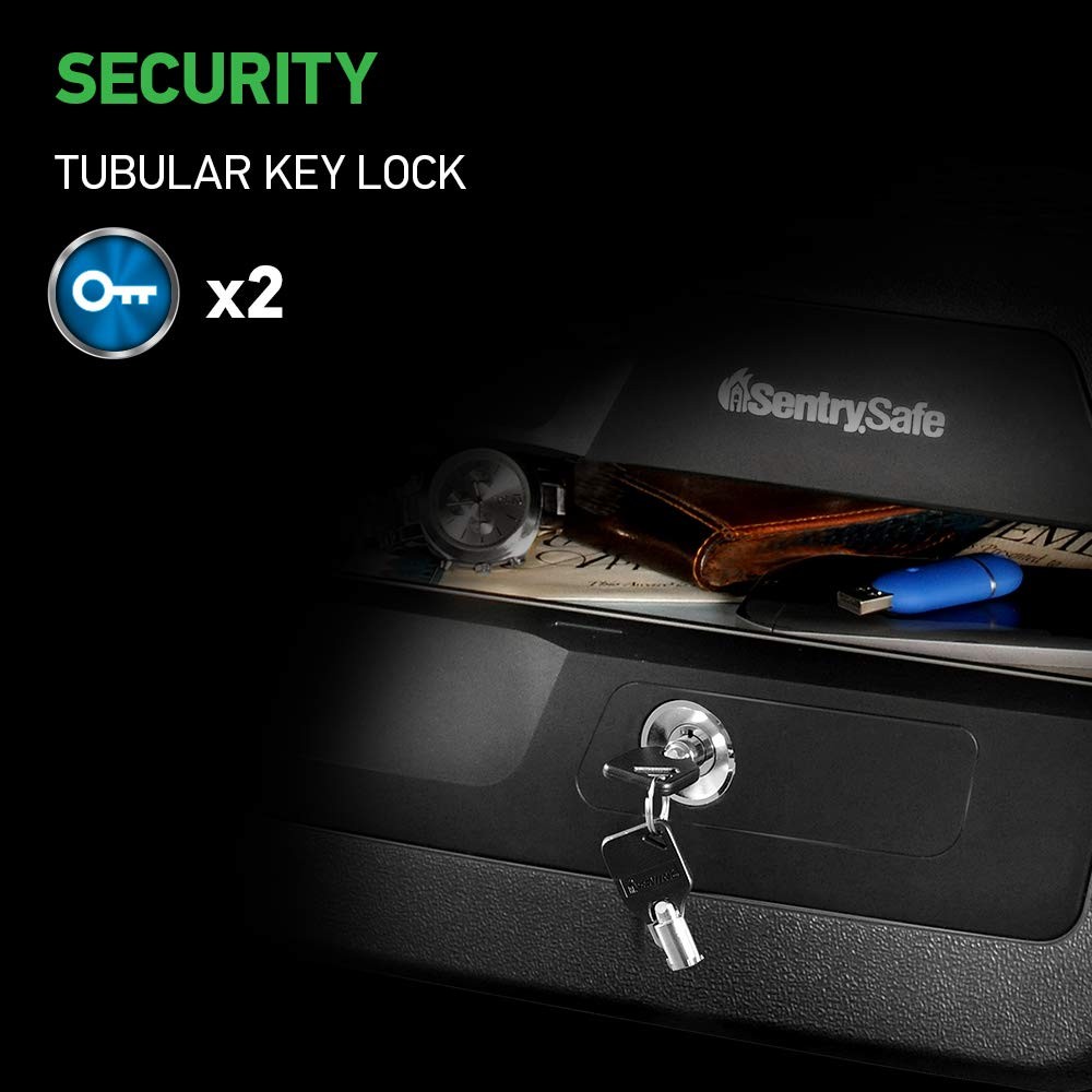 SentrySafe Fireproof and Waterproof Document Safe with Key Lock, Lock Box for...