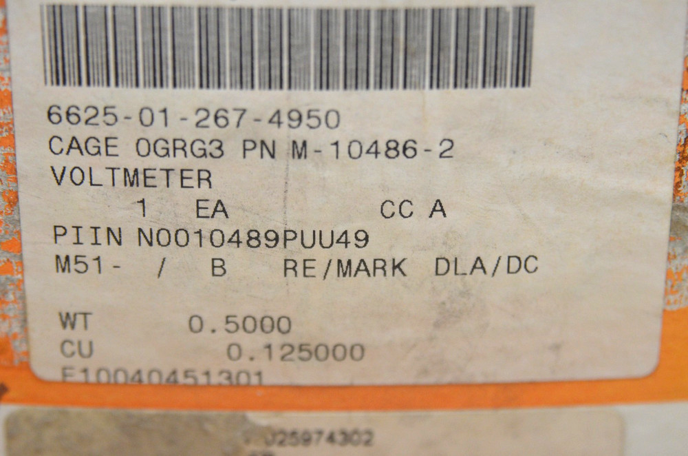 Simpson Voltmeter M-10486-2 0-80 (G-B)