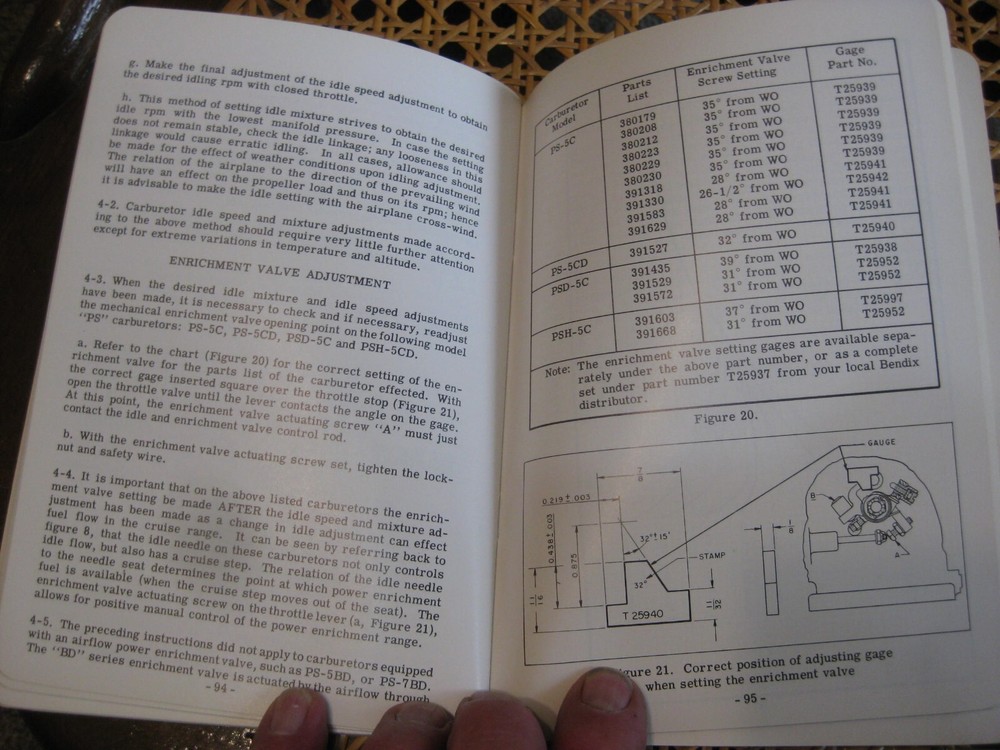 1959 Bendix PS Series Carburetor Manual Operation, Installation, Adjustment,
