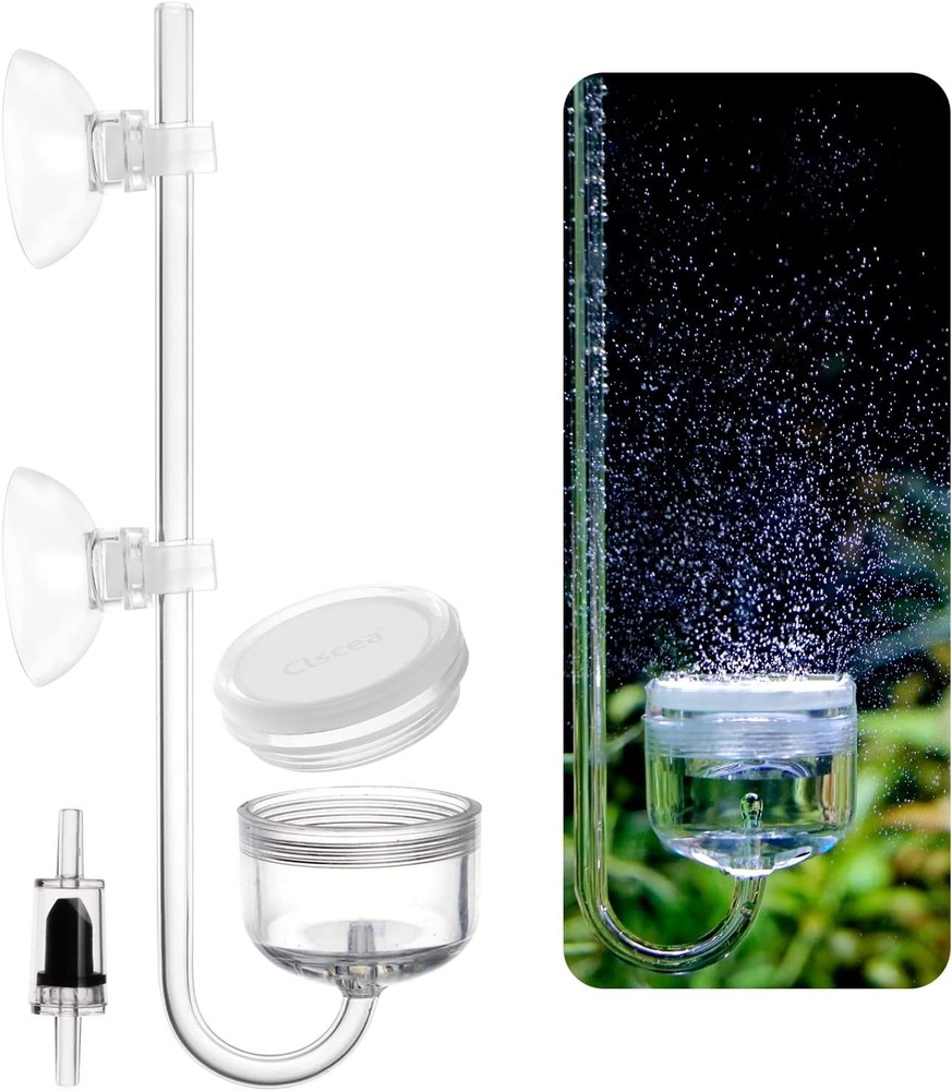Acrylic CO2 Diffuser with Integrated Bubble Counter for diffuser(L)
