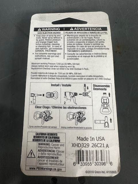 GRACO XHD RAC SWITCH TIP XHD329