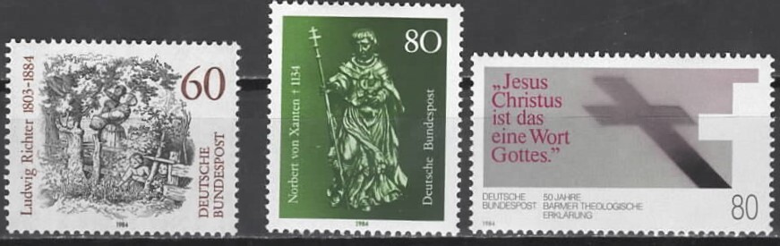 Germany Scott #1417, 1418 & 1419, Mint Never Hinged