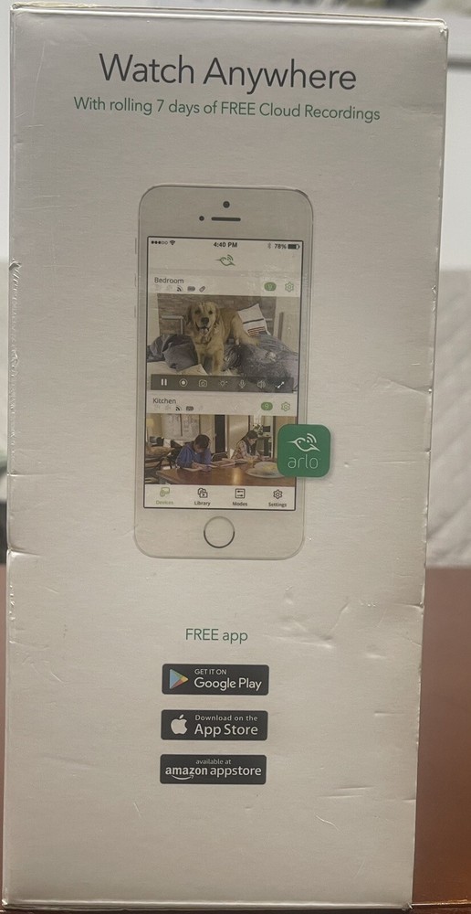 Arlo VMS3330W Security System with 3 HD Cameras - White