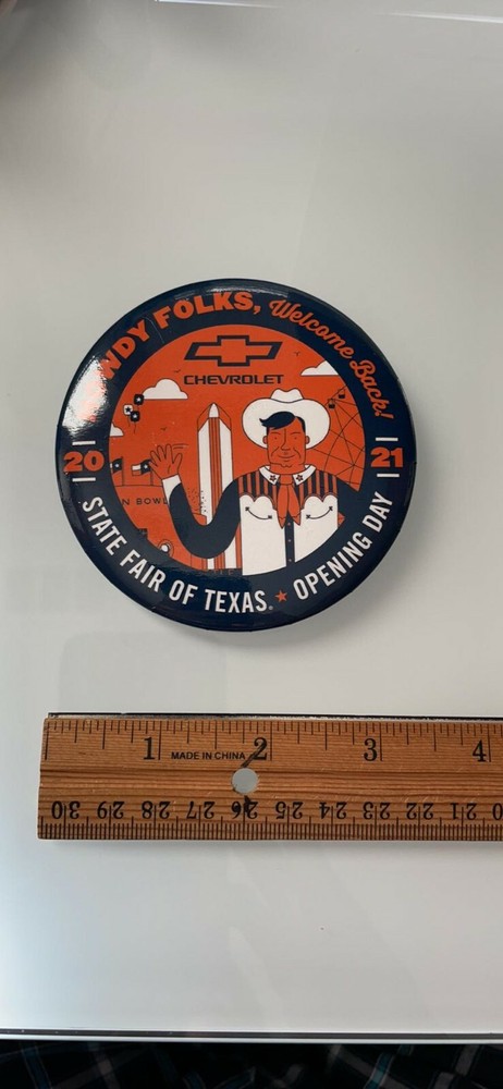 2021 Texas State Fair Opening Day Button / Pin