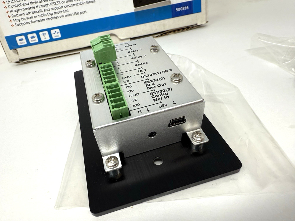 MuxLab 8-Button RS232 / IR Control Panel Model 500816 ~ Untested