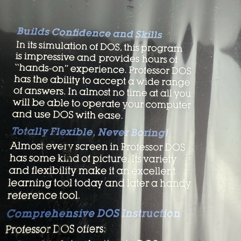 Individual Software Professor DOS Interactive Tutorial Simulation Vintage 1984