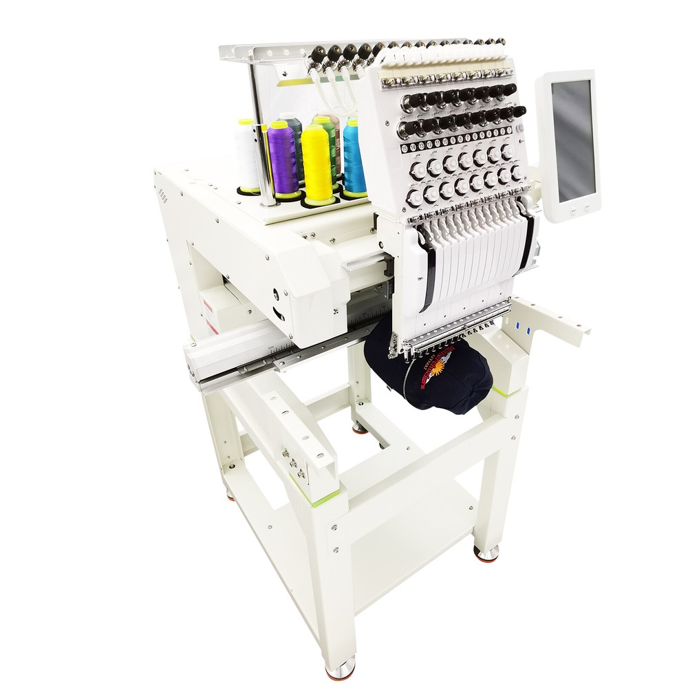 Single Head 15 Needle Embroidery Machine High Speed Automatic Stitchwork Pattern