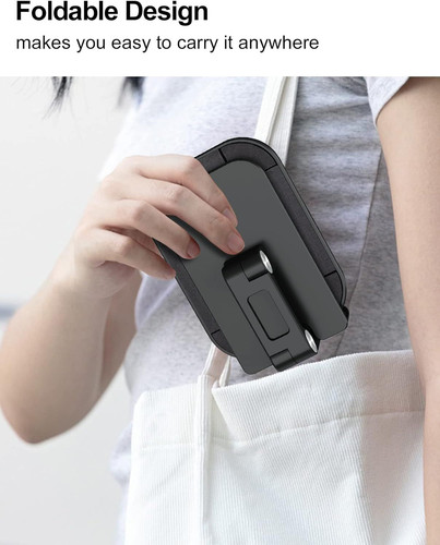 OCYCLONE Phone Stand, Adjustable Height and Angle Foldable Cell Black