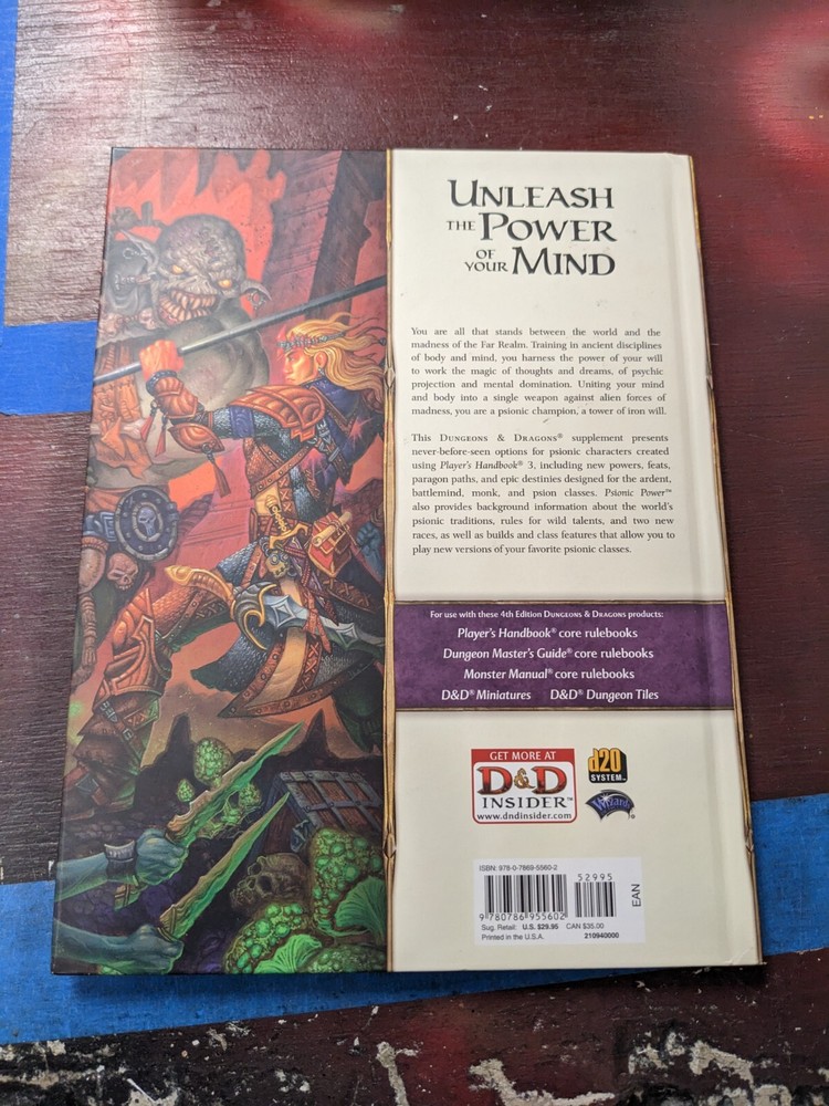 Psionic Powers Ardents Battle minds Monks Psions 4th Edition Dungeons & Dragons