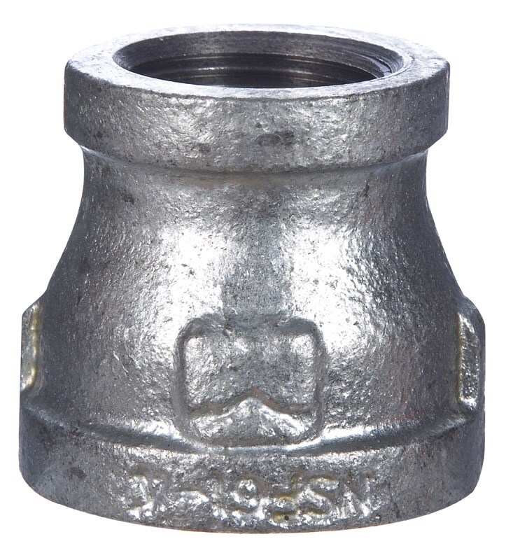 Reducing Coupling Finish: Galvanized, Size: 1.5" H x 0.5" W