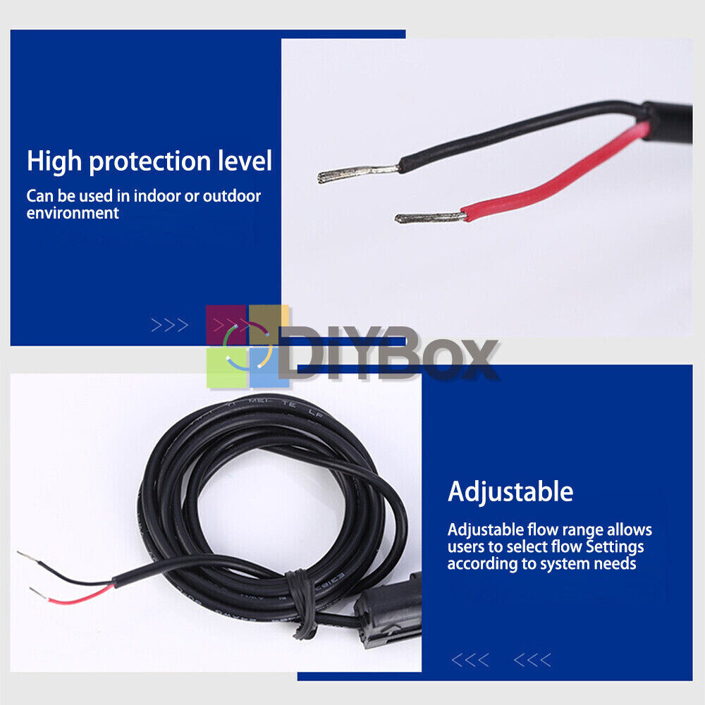 Adjustable Water Flow Switch Sensor Female Thread Connect Flow Meter Universals